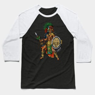 Ancient Mayan Warrior Baseball T-Shirt